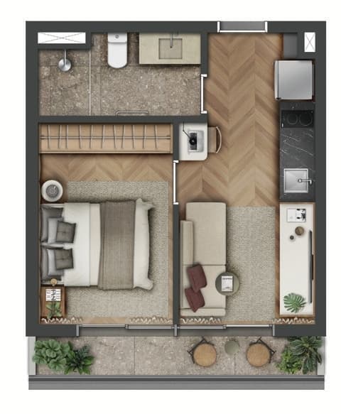 33m² - 1 dorm.
